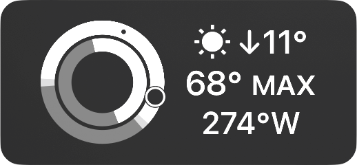 Sundial lock screen widget screenshot