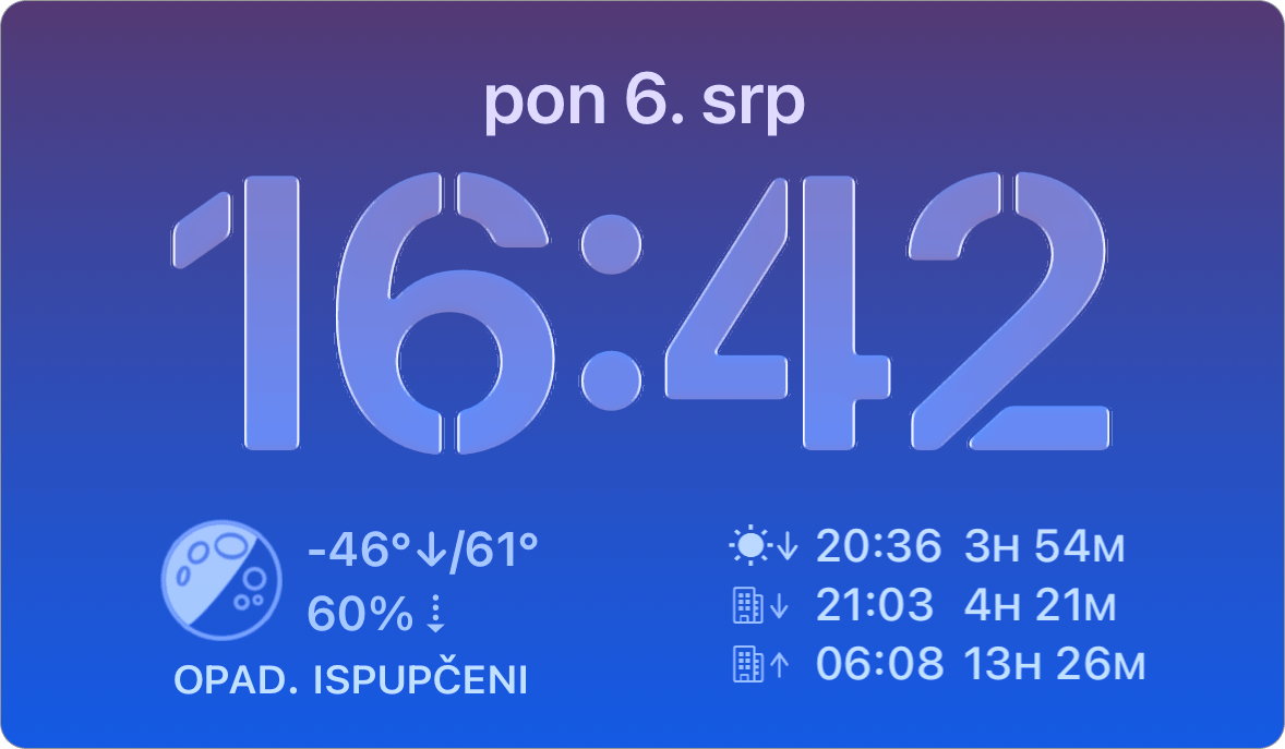 Snimke zaslona widgeta za zaključani zaslon