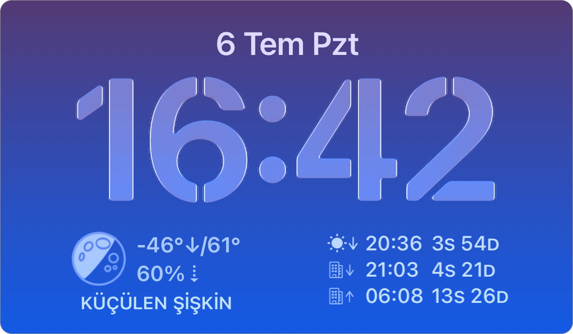 Kilit Ekranı Widget’ı ekran görüntüleri