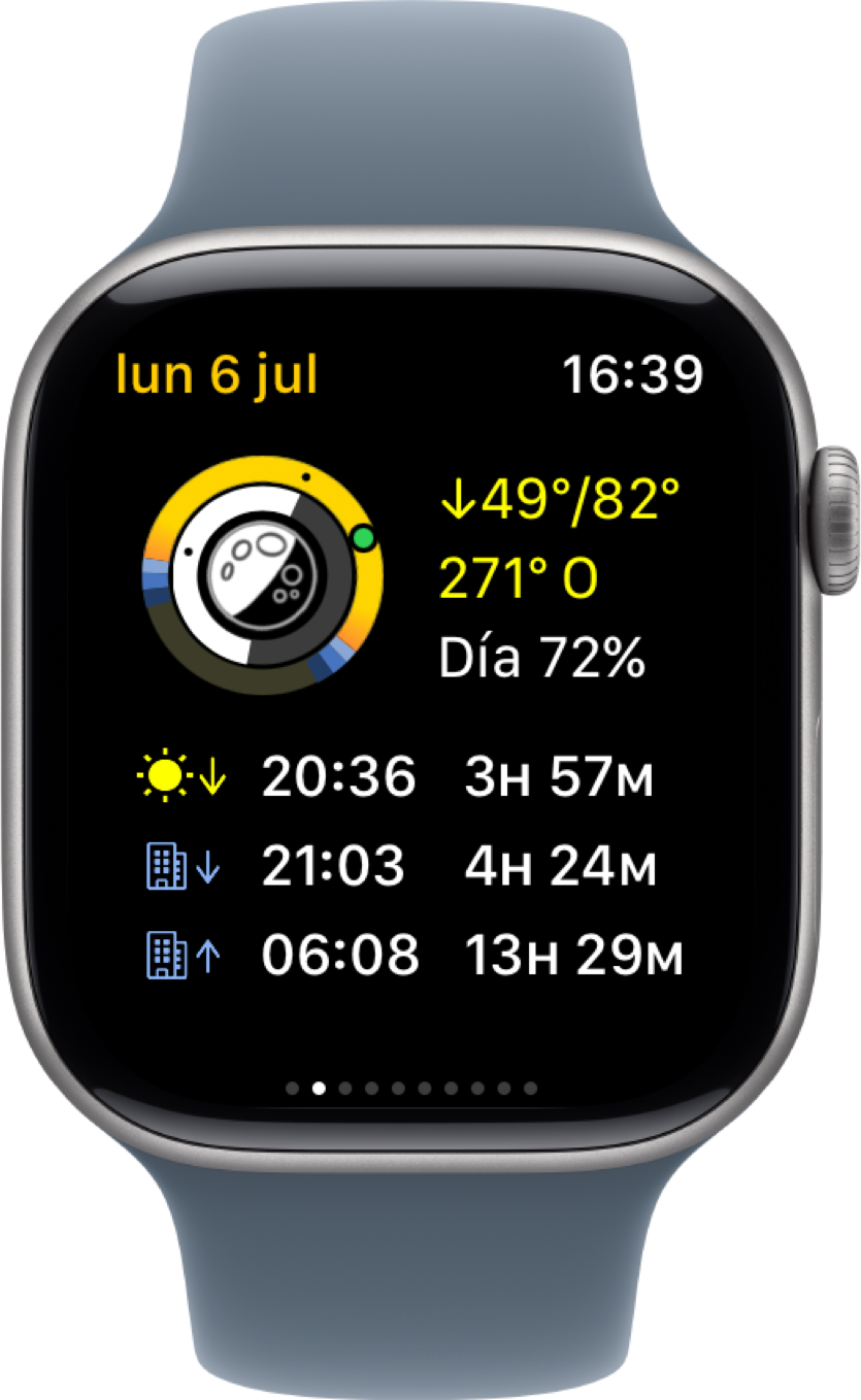 Captura de pantalla del reloj