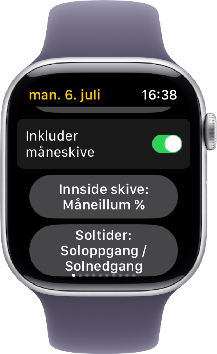 Komplikasjoner for Apple Watch