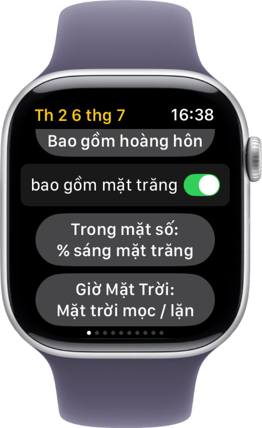 Tổ hợp trên mặt đồng hồ Apple Watch