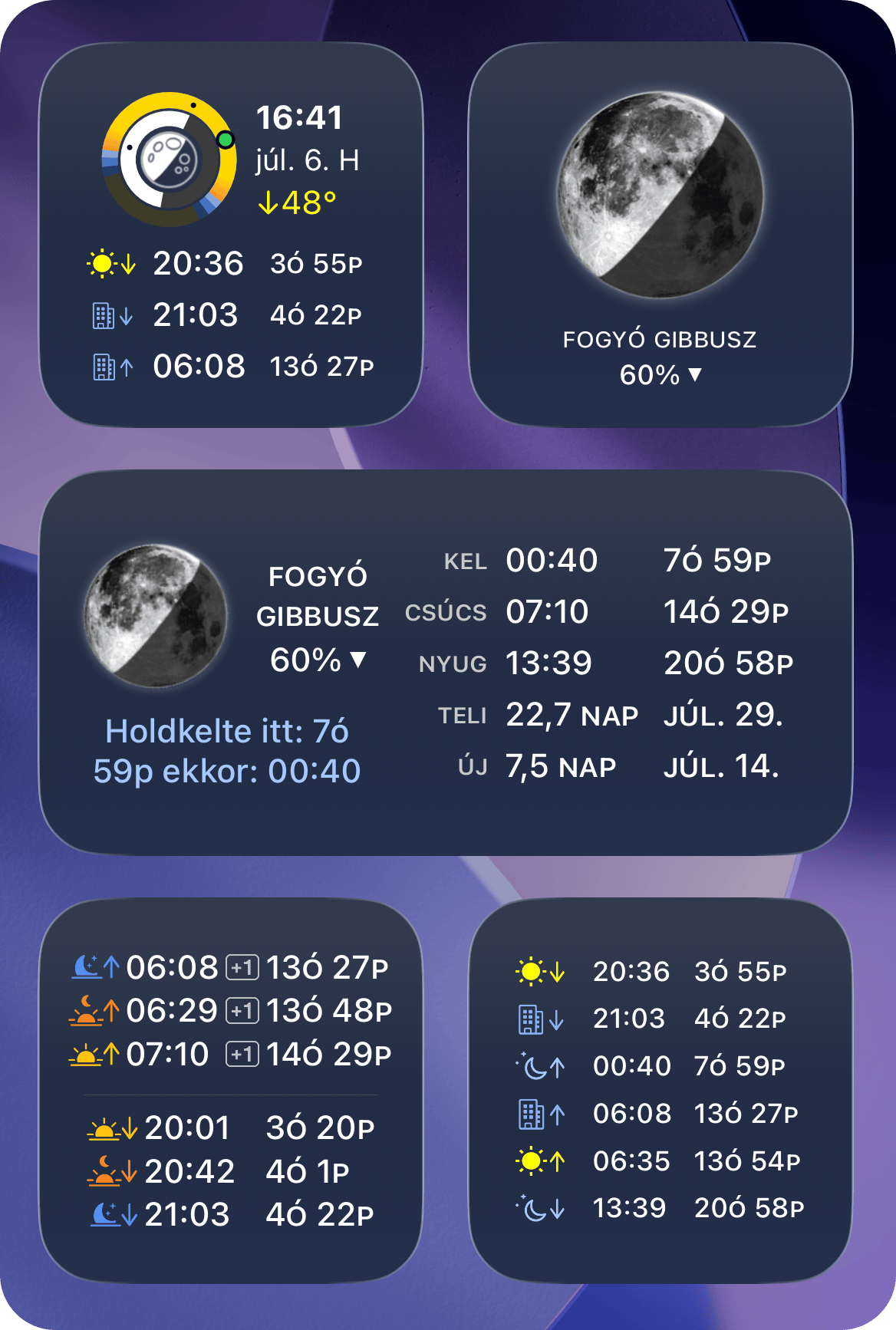 Kezdőképernyő-widget képernyőképe