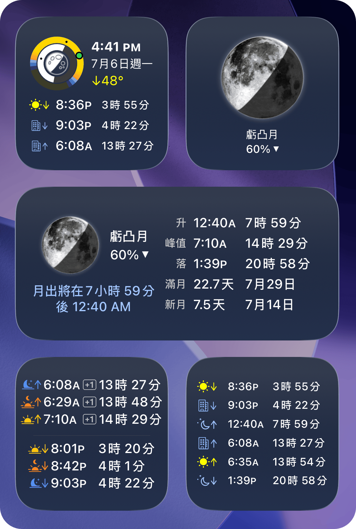 主畫面小工具螢幕截圖