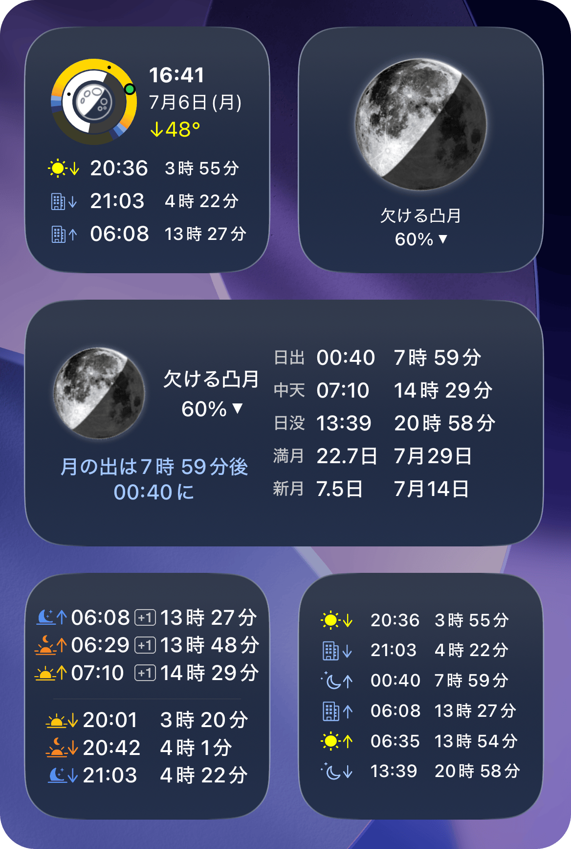 ホーム画面ウィジェットのスクリーンショット