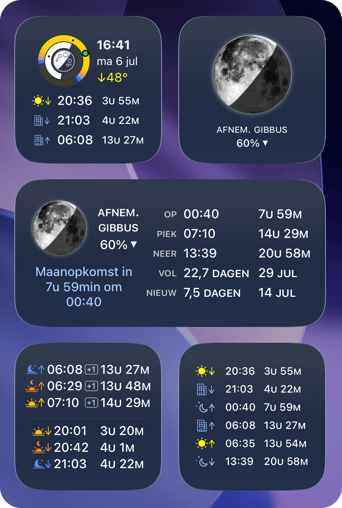 Schermafbeelding van een widget voor het beginscherm