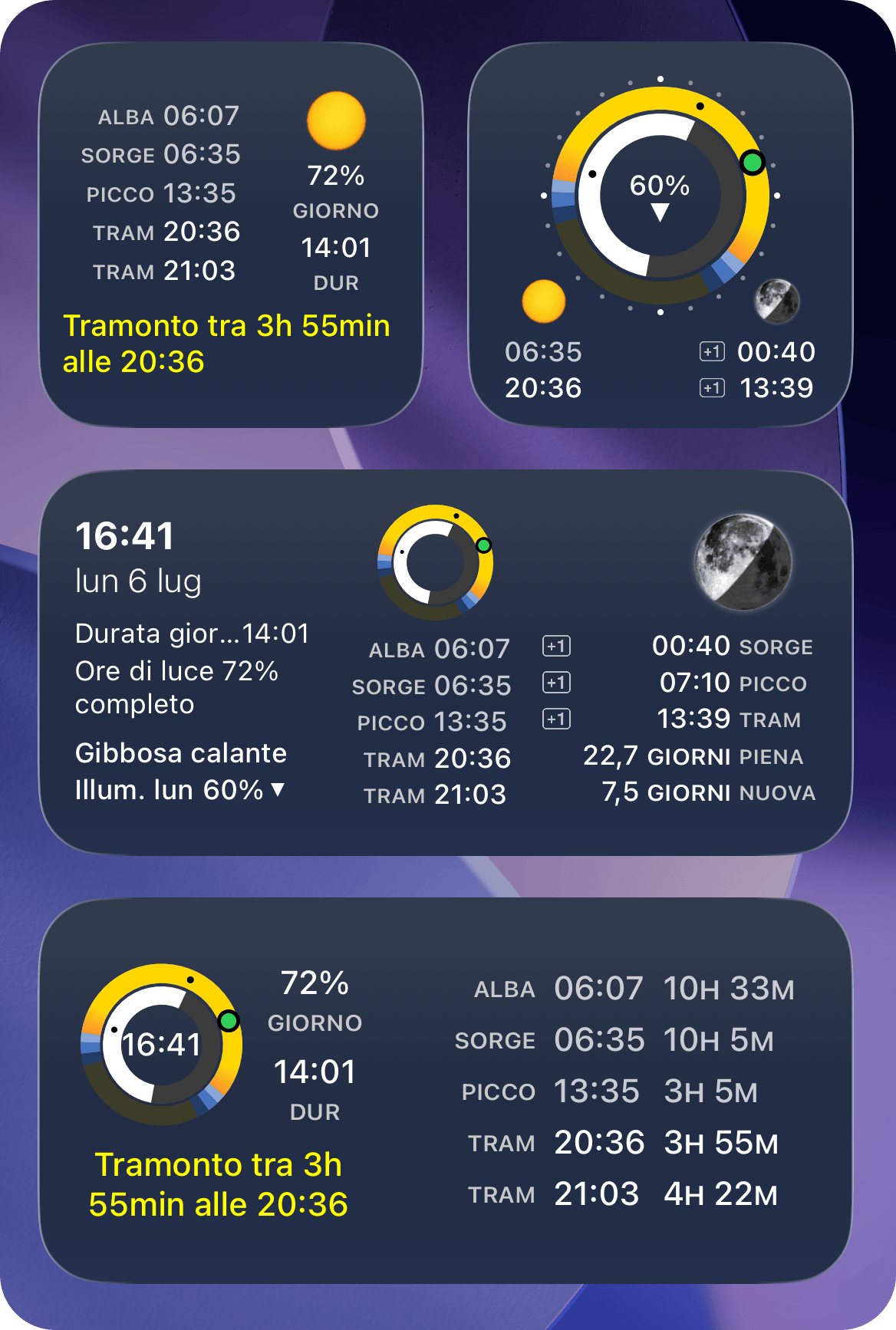 Schermata del widget per la schermata Home