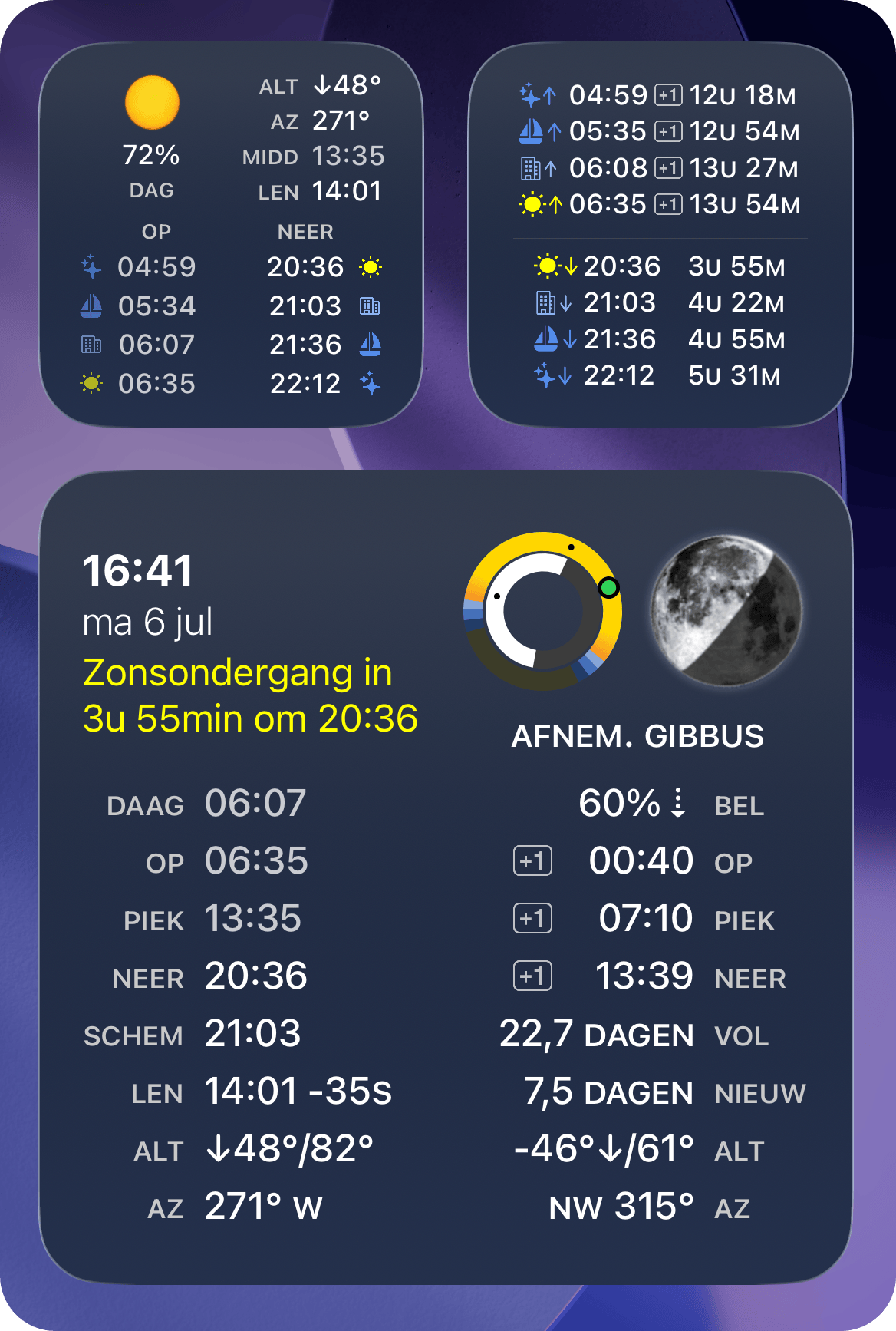 Schermafbeelding van een widget voor het beginscherm