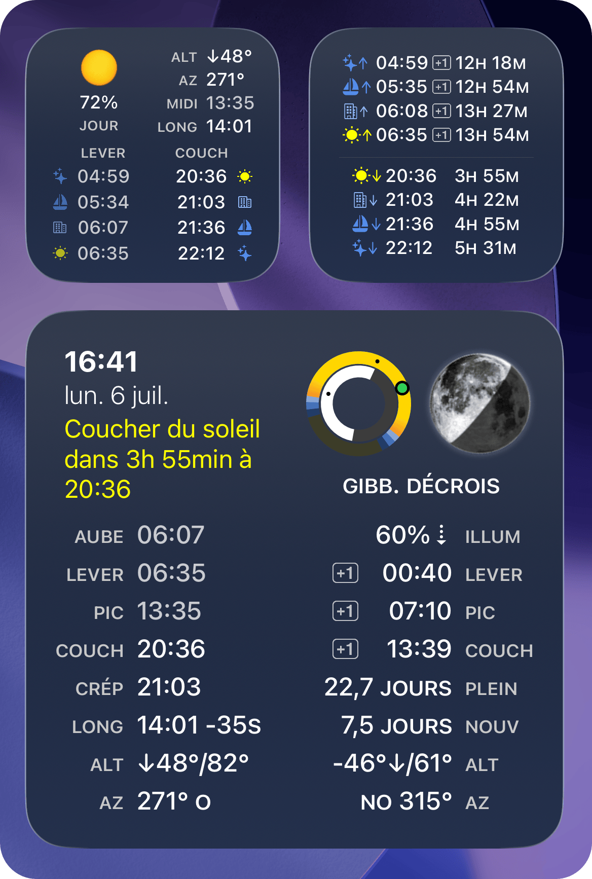Capture d’écran du widget d’écran d’accueil